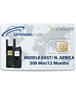 Iridium 500 Minute Middle East & Africa Prepaid Airtime SIM Card