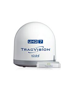 KVH TracVision UHD7 with Ka/Ku/Ka-band TriAD Technology; IP-enabled TV-Hub B - Tapered Base Version